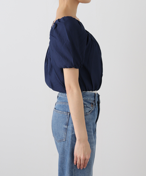 ブラウス シャツ MAISON GUILLEMETTE/メゾンギヨメット CROP BL ブラウス LEACROP レディース IENA ブラウス シャツ MAISON GUILLEMETTE/メゾンギヨメット
