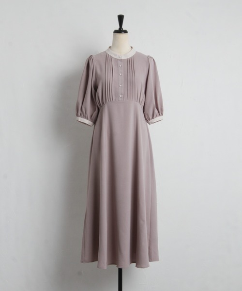 「tocco closet」 半袖ワンピース M ライトベージュ レディース_画像3