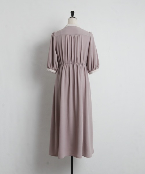 「tocco closet」 半袖ワンピース M ライトベージュ レディース_画像5