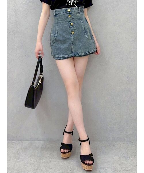 dazzlin ジーンズ デニム デニムパンツ コルセットデニムミニ