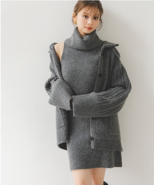 SNIDEL（スナイデル） カーディガン ステンカラーニットジャケット