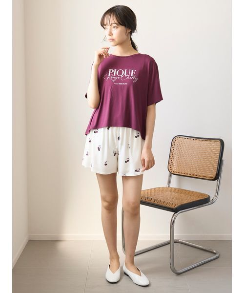 gelato pique チェリー パジャマ ルームウェア gelato pique パジャマ ルームウェア 「接触冷感」チェリー柄