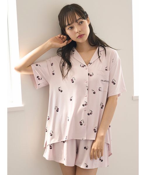 gelato pique チェリー パジャマ ルームウェア gelato pique パジャマ ルームウェア 「接触冷感」チェリー柄