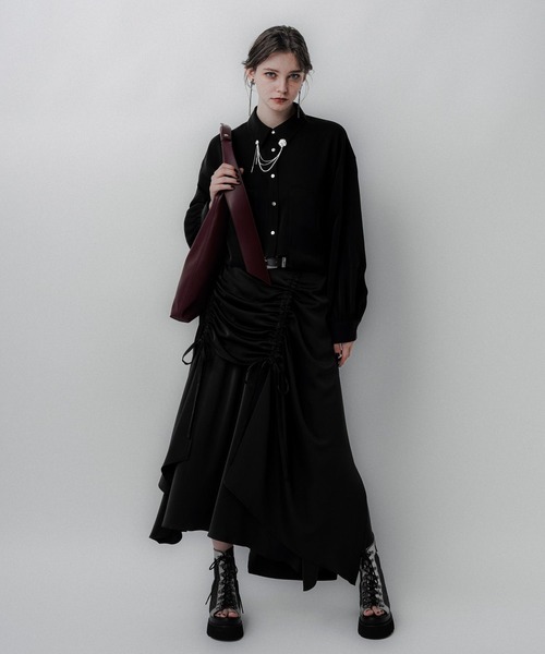 HARE（ハレ） スカート サテンドロストイレヘムスカート(HARE