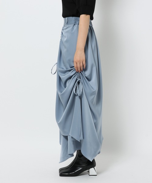 HARE（ハレ） スカート サテンドロストイレヘムスカート(HARE