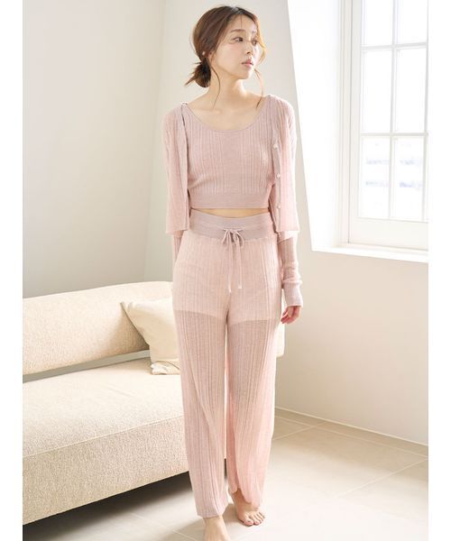 SNIDEL HOME パジャマ ルームウェア シアーロングパンツ レディース