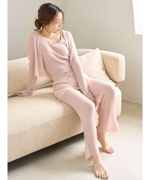 SNIDEL HOME パジャマ ルームウェア シアーロングパンツ レディース