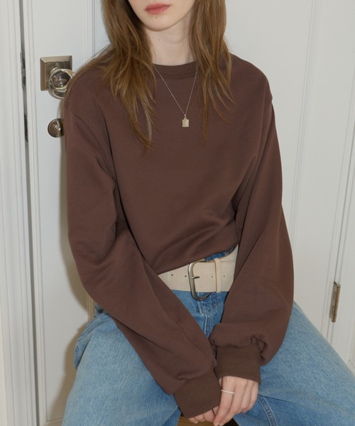 トレーナー スウェット embroidery loose sweat tops / エンブロイダリールーズスウェットトップス レディース