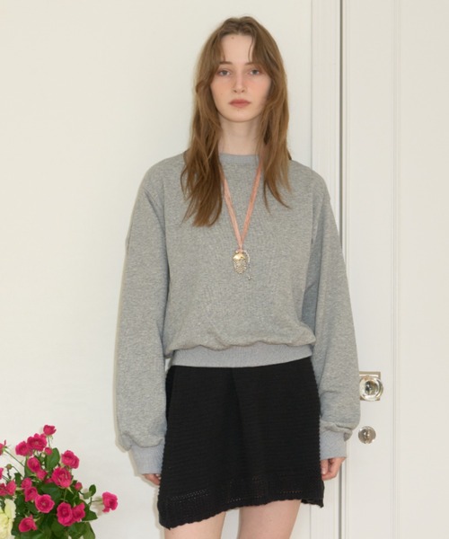 GIUNON トレーナー スウェット embroidery loose sweat tops / エン