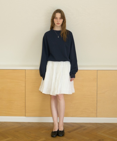 トレーナー スウェット embroidery loose sweat tops / エンブロイダリールーズスウェットトップス レディース