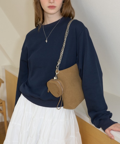 トレーナー スウェット embroidery loose sweat tops / エンブロイダリールーズスウェットトップス レディース