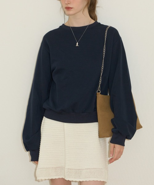 トレーナー スウェット embroidery loose sweat tops / エンブロイダリールーズスウェットトップス レディース