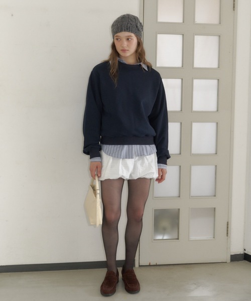 トレーナー スウェット embroidery loose sweat tops / エンブロイダリールーズスウェットトップス レディース