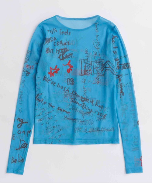 MAISON SPECIAL tシャツ 「PRE-ORDER」Hand Writing Mesh Tops
