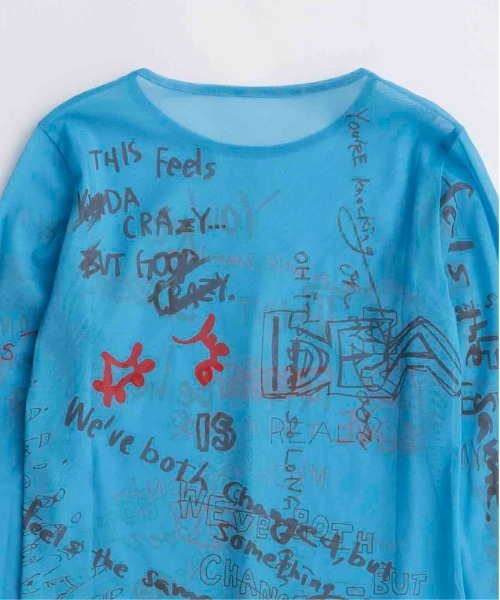 MAISON SPECIAL tシャツ 「PRE-ORDER」Hand Writing Mesh Tops