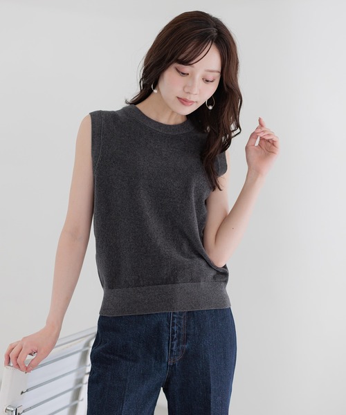 ニット セーター モールニットノースリーブ578239 レディース Andemiu ニット セーター モールニットノースリーブ578239