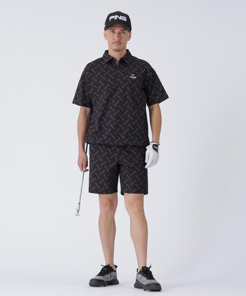 PING（ピン） シャツ 「PING APPAREL」ドットメッシュハーフジップ