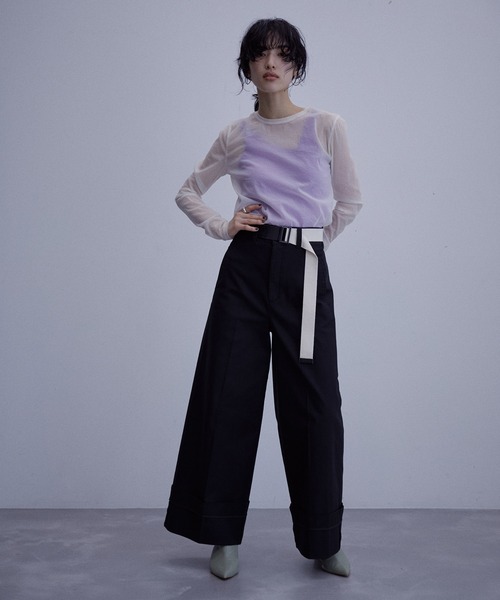 「ADAM ET ROPE'」 チノパンツ 36 キャメル レディース