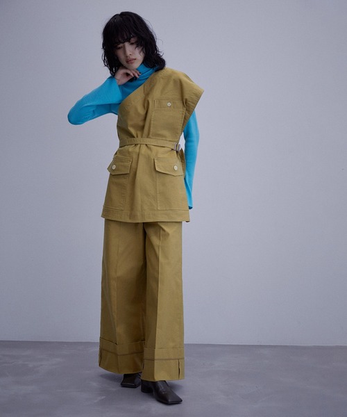 「ADAM ET ROPE'」 チノパンツ 36 キャメル レディース