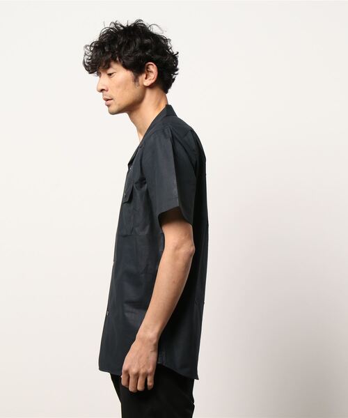 「renoma HOMME」 半袖シャツ LARGE ブラック メンズ_画像2