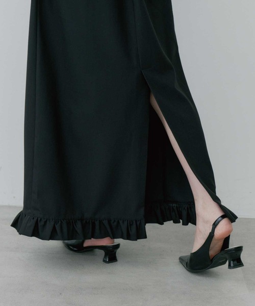 thinkto スカート 「thinkto」フロントポケットフリルスカート