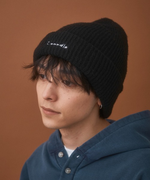 Zooodle ニット帽 ニットキャップ Logo stitch beanie - ロゴステッチ