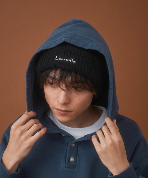 Zooodle ニット帽 ニットキャップ Logo stitch beanie - ロゴステッチ