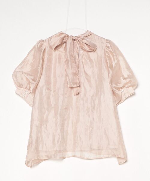 「one after another NICE CLAUP」 半袖ブラウス FREE ベージュ レディース_画像2