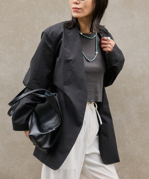 VERMEIL par iena ヴェルメイユパーイエナ ブラック ノーカラー VERMEIL par iena（ヴェルメイユパーイエナ） ノーカラージャケット 36