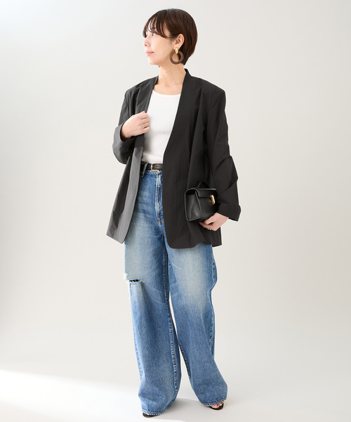 VERMEIL par iena（ヴェルメイユパーイエナ） ノーカラージャケット 36