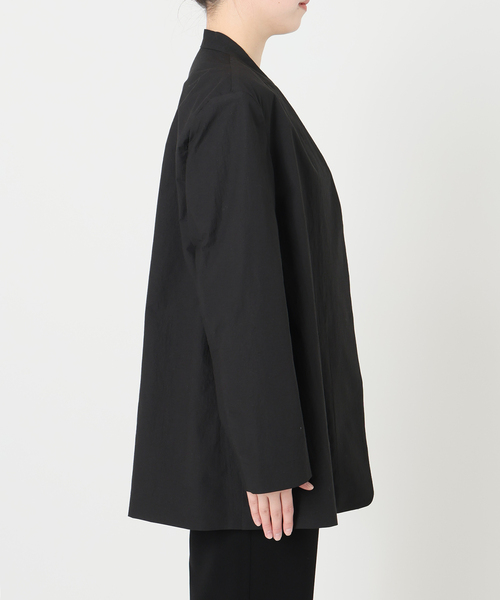 VERMEIL par iena ヴェルメイユパーイエナ ブラック ノーカラー VERMEIL par iena（ヴェルメイユパーイエナ） ノーカラージャケット 36