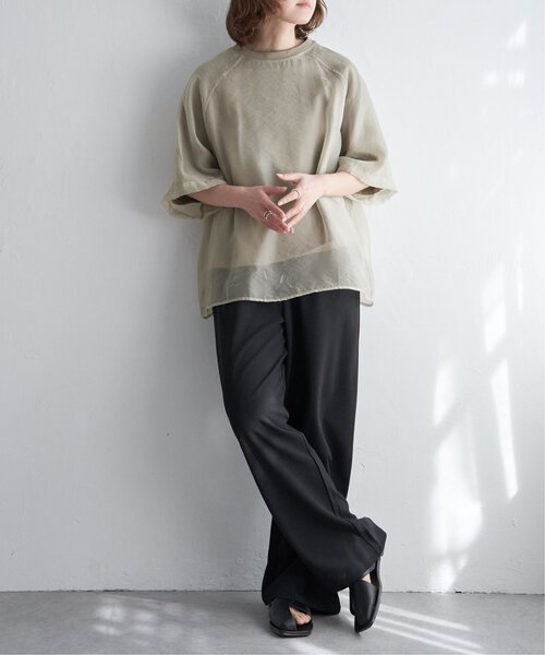 「notch.」 半袖Tシャツ M ベージュ レディース_画像4