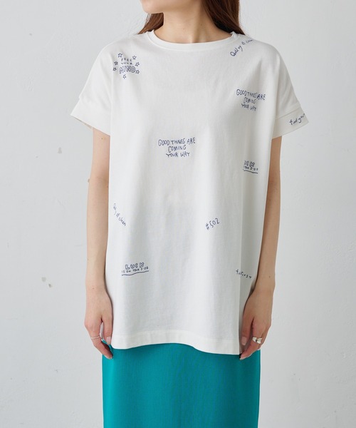 「PUAL CE CIN」 半袖Tシャツ FREE グレー レディース_画像2