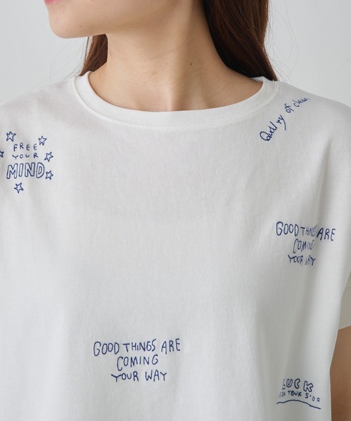 「PUAL CE CIN」 半袖Tシャツ FREE グレー レディース_画像5