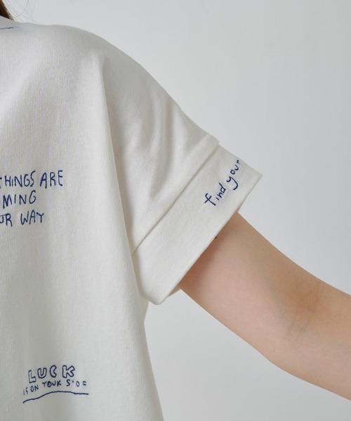 「PUAL CE CIN」 半袖Tシャツ FREE グレー レディース_画像6