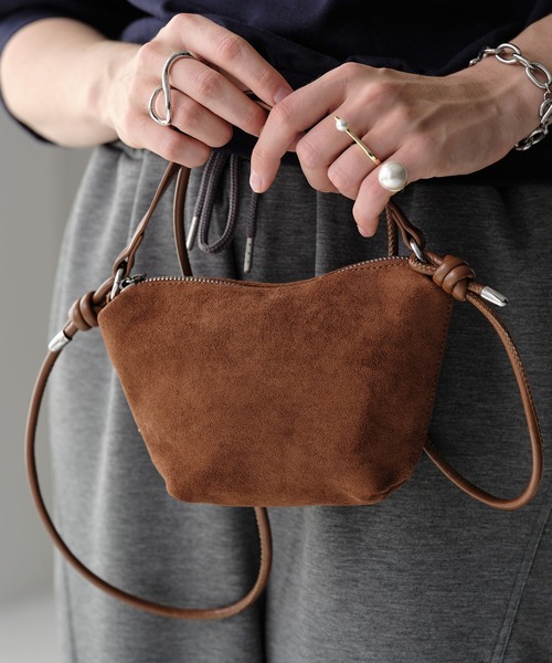 ZAKKA-BOX（ザッカボックス） ポーチ スウェードノットショルダー