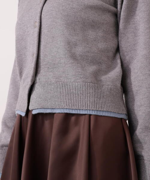 プロポーション ボディドレッシング＜ウォッシャブル＞ポロレイヤード風ニット PROPORTION BODY DRESSING（プロポーションボディドレッシング