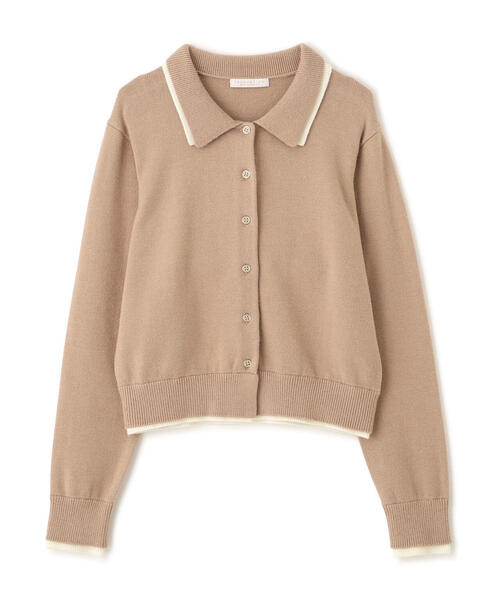 プロポーション ボディドレッシング＜ウォッシャブル＞ポロレイヤード風ニット PROPORTION BODY DRESSING（プロポーションボディドレッシング