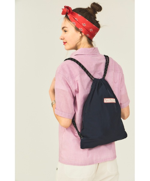 「PARROTT CANVAS」 半袖シャツ ONE SIZE ネイビー レディース_画像5