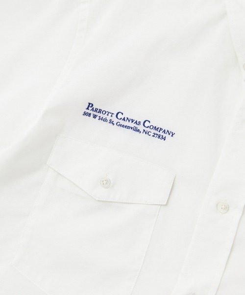 「PARROTT CANVAS」 半袖シャツ ONE SIZE ネイビー レディース_画像9