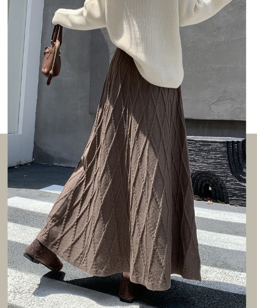 emi+ スカート 幾何柄ジャガードニットスカート : ZOZOTOWN Yahoo!店