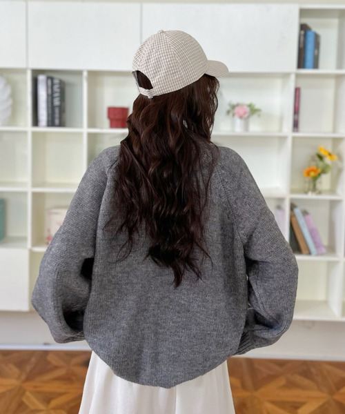 ニット セーター 「Good Riddance」ラグランスリーブ クルーネック 犬