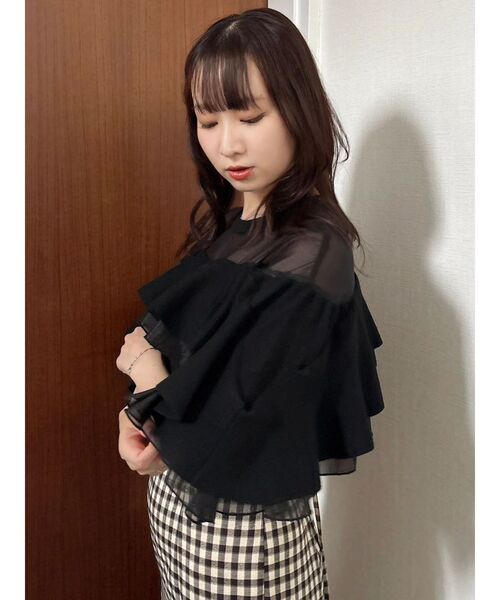 dazzlin（ダズリン） ニット セーター ヨークシアーフリルニット