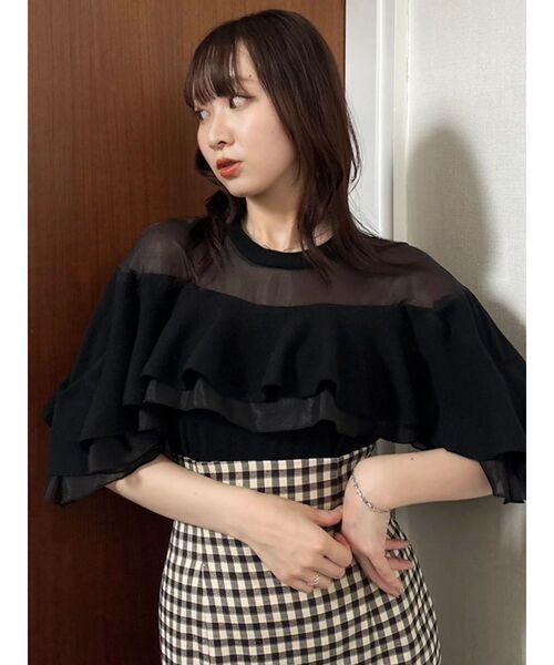 dazzlin（ダズリン） ニット セーター ヨークシアーフリルニット