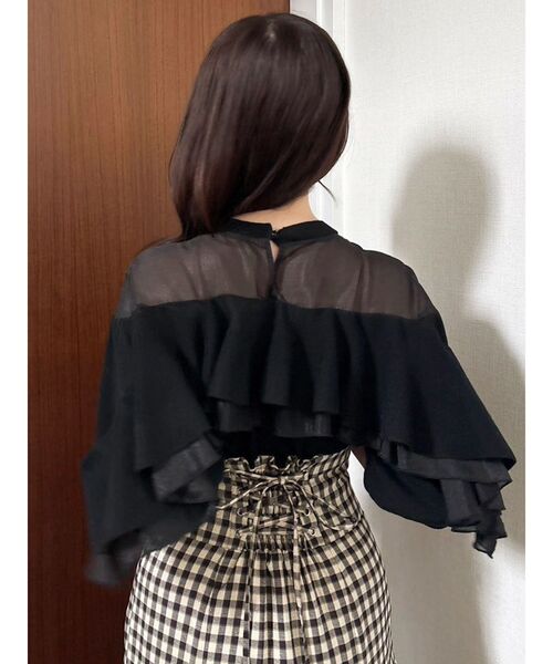 dazzlin（ダズリン） ニット セーター ヨークシアーフリルニット