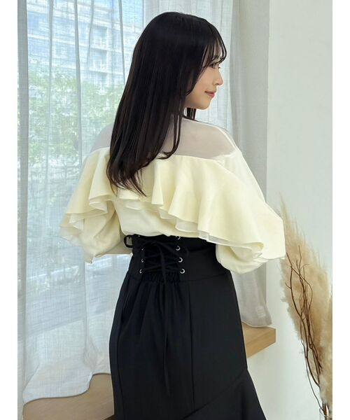 dazzlin（ダズリン） ニット セーター ヨークシアーフリルニット