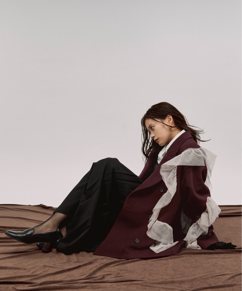 Ezick コート チェスターコート nuance tulle coat ニュアンスチュール