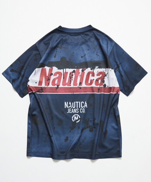 「NAUTICA JEANS」 半袖Tシャツ LARGE ブラック メンズ_画像7