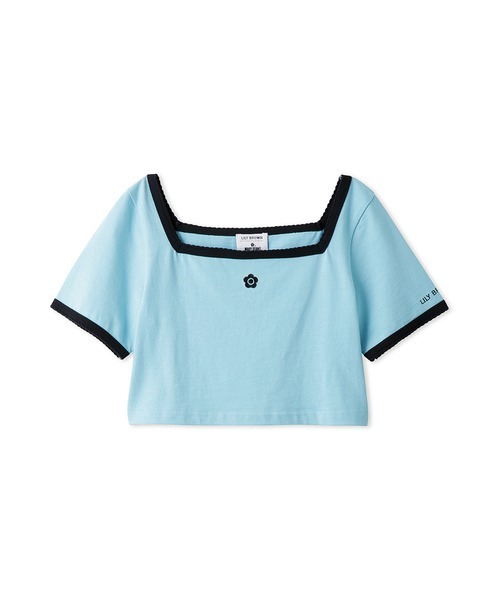 「LILY BROWN」 半袖カットソー FREE ブルー レディース_画像4