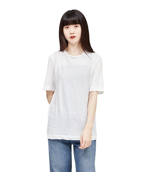 「ATON」 半袖Tシャツ 01 グレー レディース_画像5